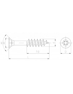 Wkręt hartowany do drewna z...