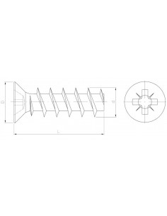 Wkręt Euro z łbem stożkowym...