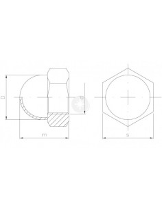 Nakrętka kołpakowa M6 x...