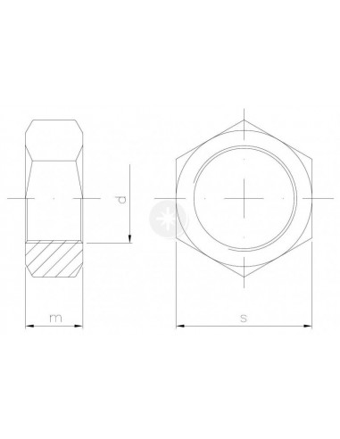 Nakrętka 6-kątna z gwintem...
