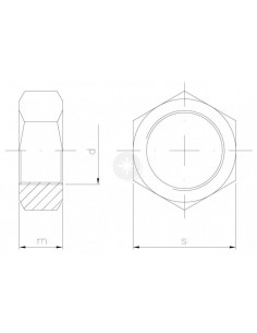 Nakrętka 6-kątna z gwintem...