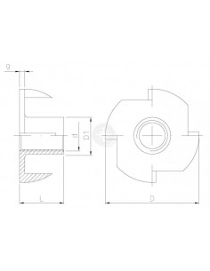 Nakrętka pazurkowa M8 x...