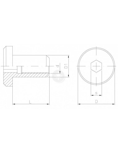 Nakrętka Ericsona z łbem płaskim M6 x...