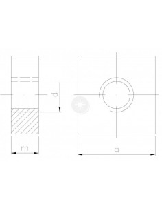 Nakrętka kwadratowa niska...