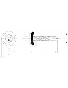 Wkręt samowiercący MPZ 3...