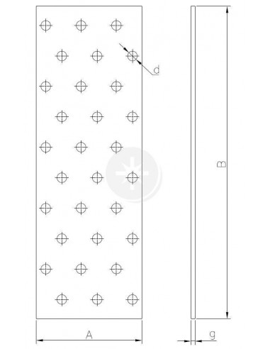 Płytka perforowana 160 x 160 x Ø5...