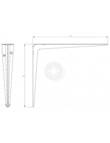 Wspornik stalowy 150 x 125 /20szt.