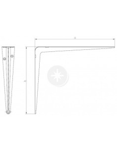 Wspornik stalowy 175 x 150...