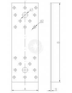 Łącznik płaski 65 x 180...