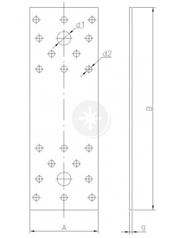 Łącznik płaski 65 x 180 /20szt.