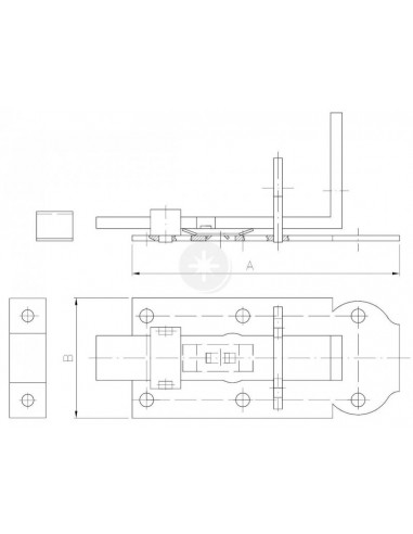 Zasuwka zamykana z ryglem płaskim...