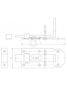 Zasuwka zamykana z ryglem...