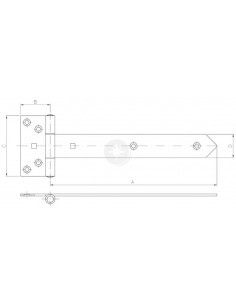 Zawias bramkowy 150 x 45...