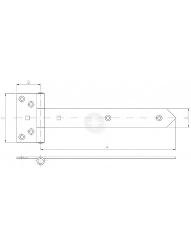 Zawias bramkowy 350 x 45 /10szt.