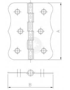 Zawias ozdobny 80 x 63 /1szt.