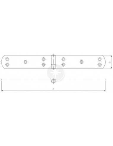 Zawias francuski 120 x 35 /10szt.
