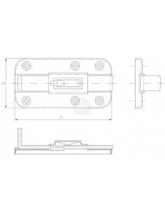 Zasuwka zamykana tłoczona z...
