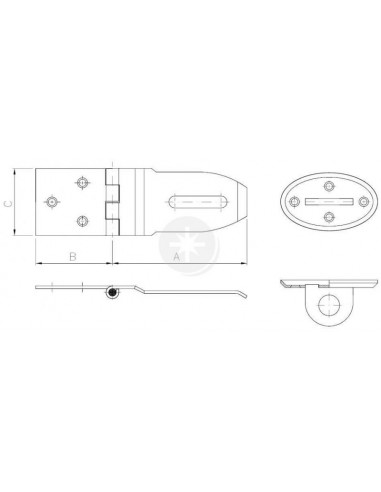 Zawias z zamknięciem prosty 90 x 200...