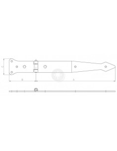 Zawias bramkowy pasowy 250...