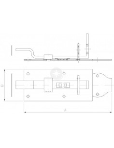 Zasuwka zamykana z ryglem...