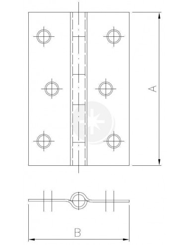 Zawias splatany 80 x 56 /20szt.