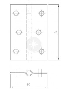 Zawias splatany 20 x 17...