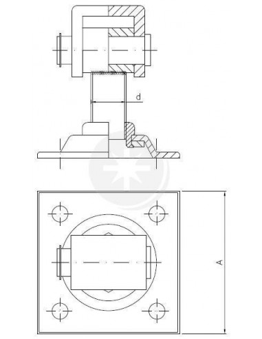 Zawias regulowany do przykręcania M16...