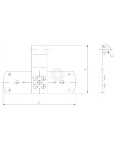 Zawias ramowy 165 x 110...