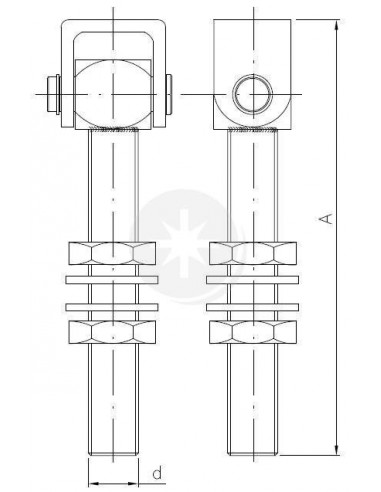 Zawias regulowany do wkręcania M20 x...