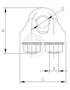 Zacisk do lin 19 x 54 /25szt.