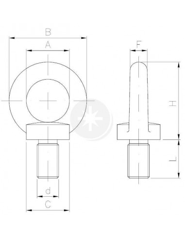 Śruba z uchem 30 x M22 /15szt.