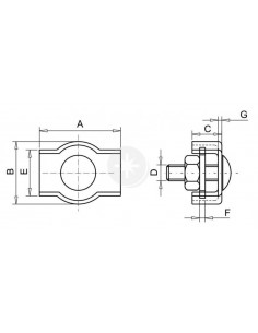 Zacisk pojedynczy 3 x M4...