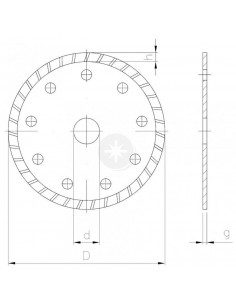 Tarcza diamentowa TURBO -...