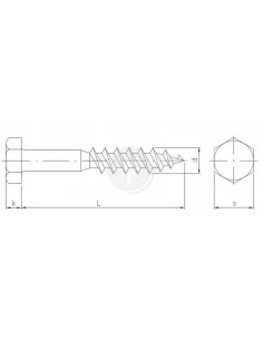 Wkręt do drewna z łbem...