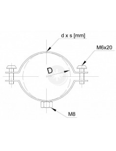 Obejma stalowa 20 x 1.5 /5szt.