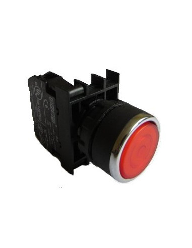 Przycisk stabilny kryty 1NC czerwony