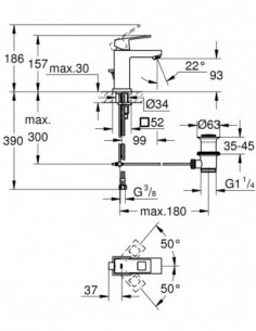 GROHE EUROCUBE BAT. UMYW.... 2