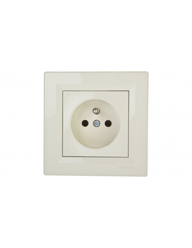 ASFORA Gniazdo pojedyncze z/u kremowe...