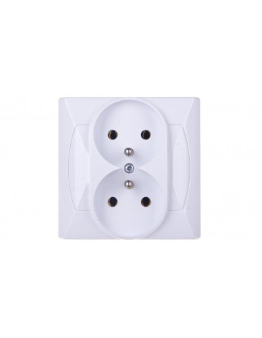 AKCENT Gniazdo podwójne z/u białe...