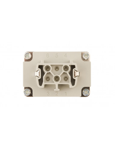 Wkład złącza 6P+PE żeński 16A 500V...