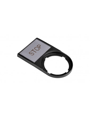 Tabliczka opisowa STOP 50x30mm czarna...