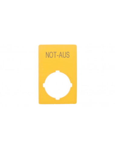 Tabliczka opisowa żółta okrągła...