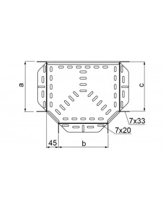 Trójnik korytka TKL300H42 2