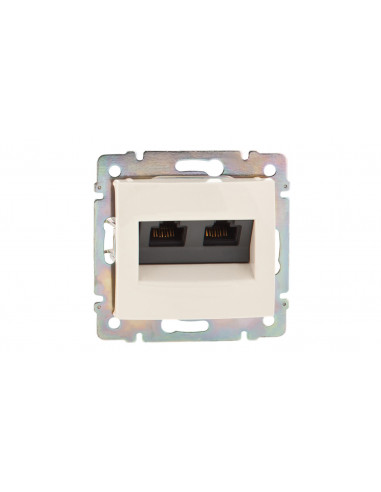 VALENA Gniazdo telefoniczne kremowe...