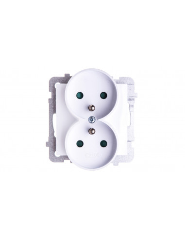 AS Gniazdo podwójne z/u z przesłonami...