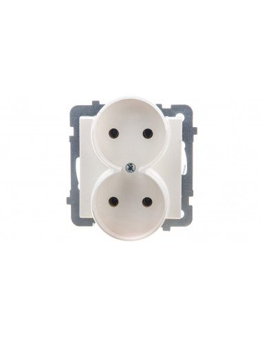 SONATA Gniazdo podwójne b/u ecru...