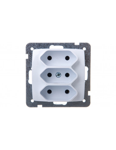 KARO Gniazdo potrójne b/u 2.5A EURO...