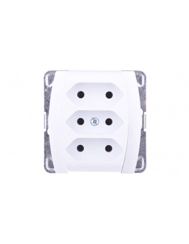 GAZELA Gniazdo potrójne b/u 2,5A EURO...