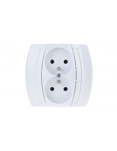 GAZELA Gniazdo podwójne z/u białe...