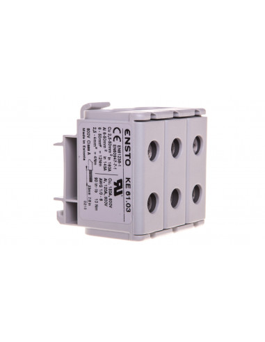 Zacisk trojtorowy KE-61.03 szary...